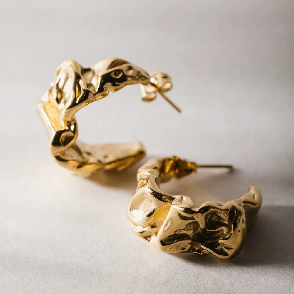Bohme FLAREN GOLD EARRINGS/NWT